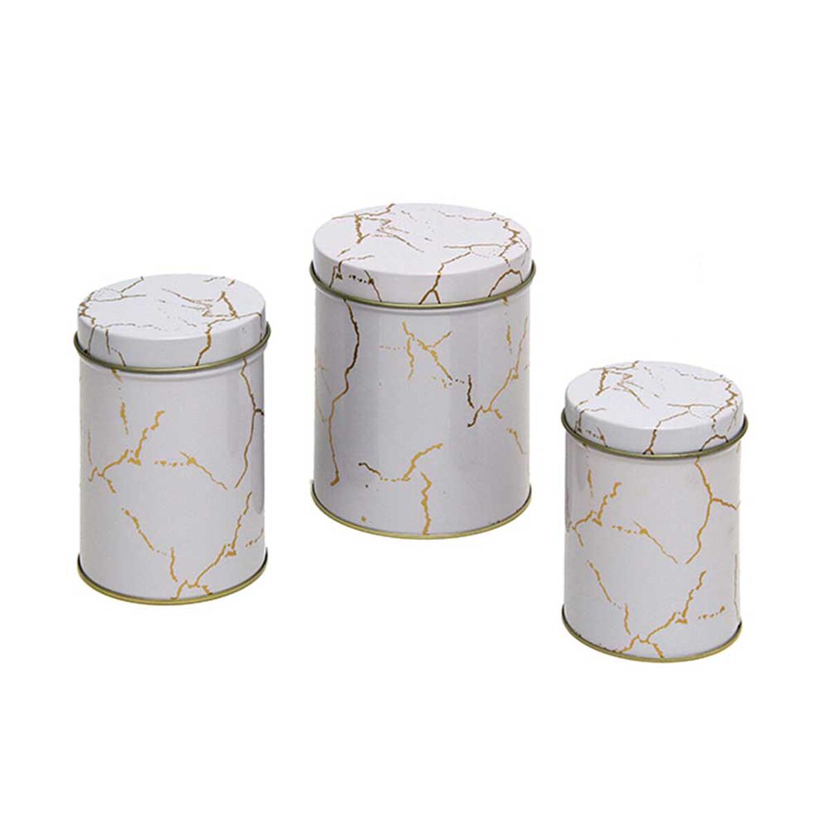 Lata Decorativa Metal Vgo 14 x 11 cm Blanco