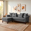 Seccional Izquierdo Living Factory Oklahoma 4 Cuerpos Gris