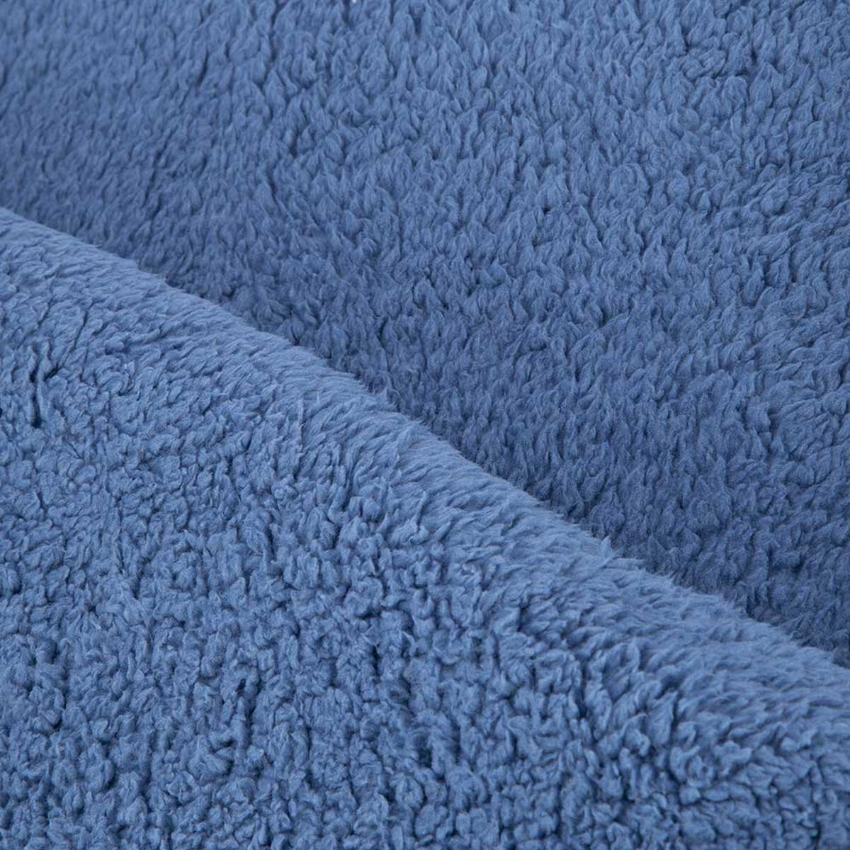 Frazada Sherpa Casanova 1,5 Plazas Liso Azul