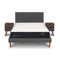 Cama Europea CIC King Premium + Respaldo + Veladores