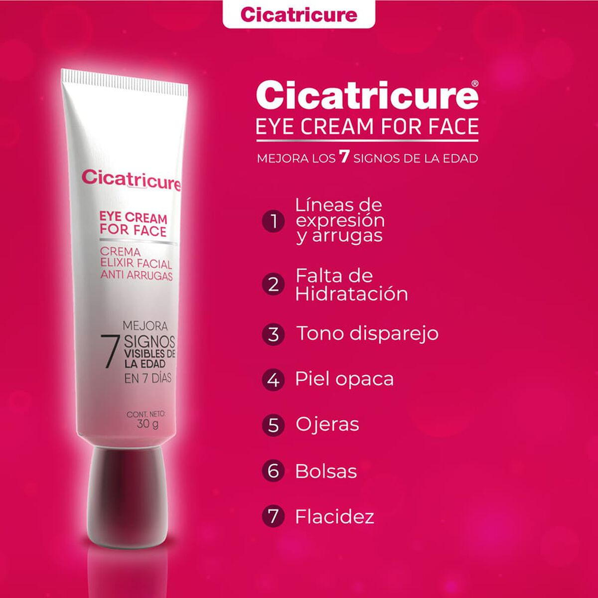Crema Facial Eye Cream For Face Cicatricure 30 gr