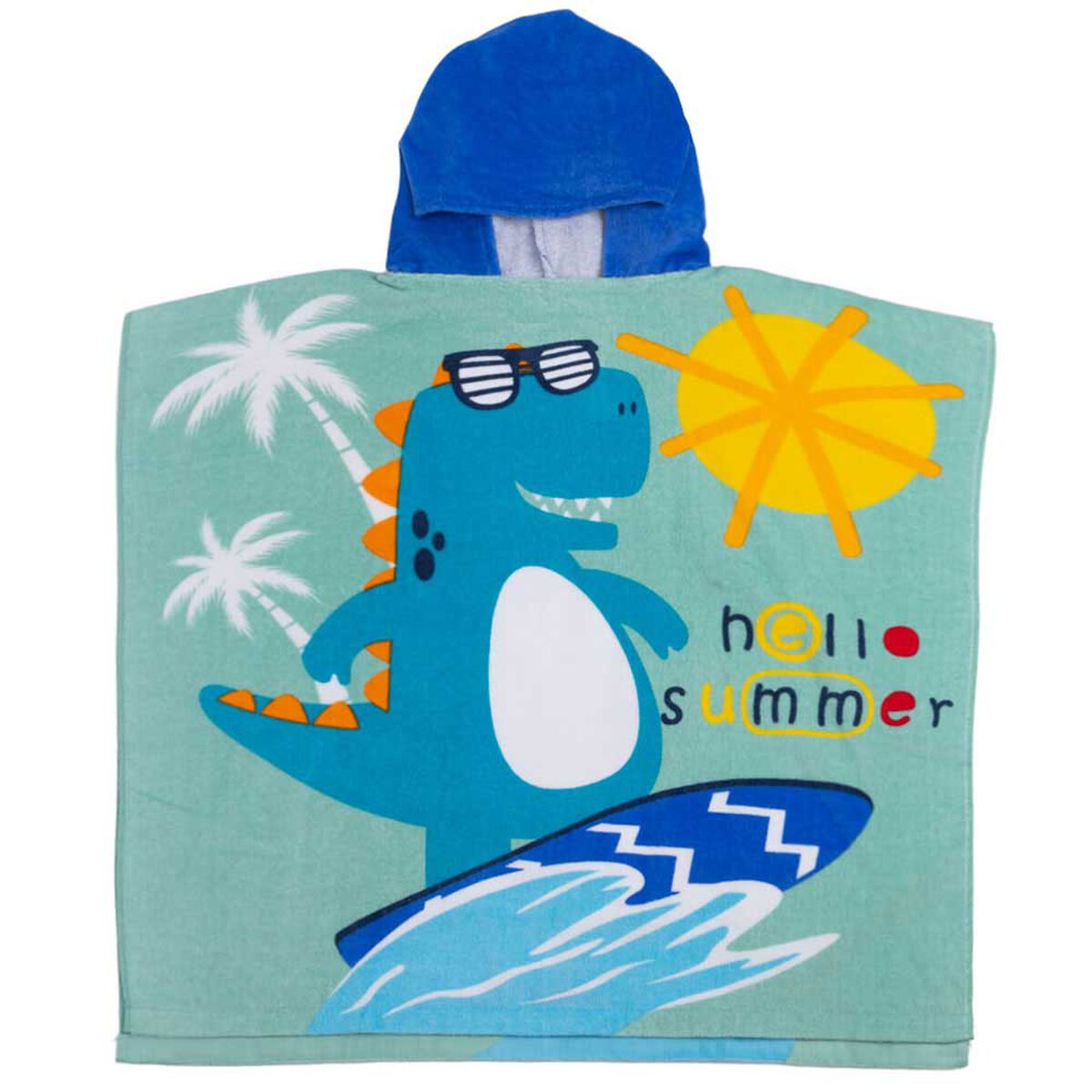 Toalla Poncho de Playa Casanova Kids Dino 60 x 120 cm.