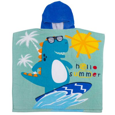 Toalla Poncho de Playa Casanova Kids Dino 60 x 120 cm.