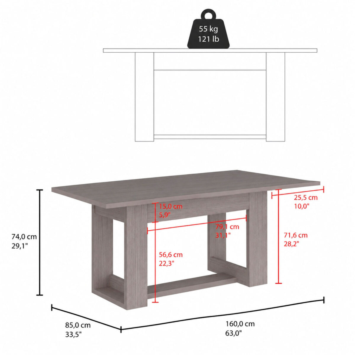 Mesa de Comedor Tuhome Volterra Positano