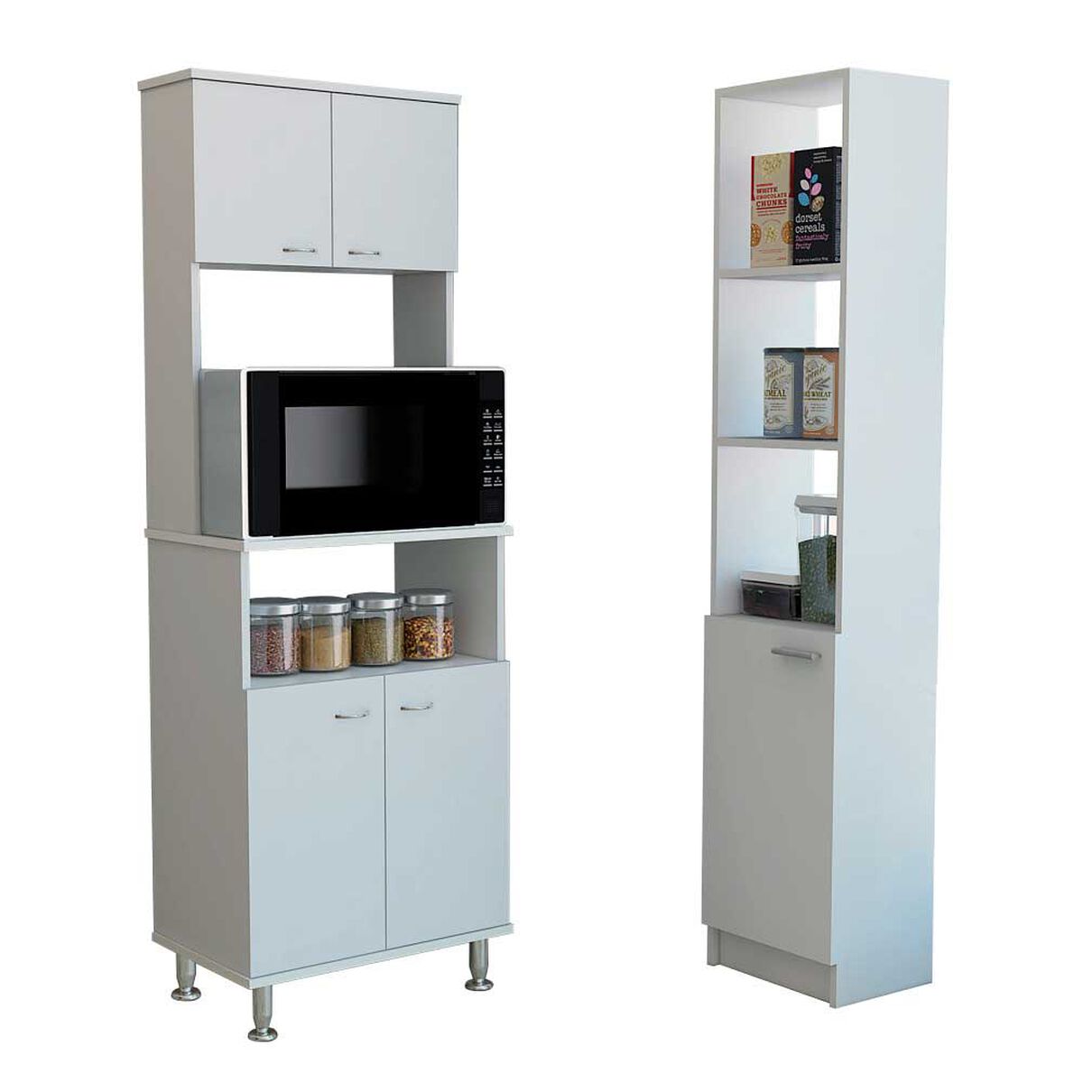 Combo Mueble Microondas + Optimizador TuHome Kitchen Blanco
