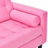 Juego de Living Bodevir Retro Felpa 3 Cuerpos + Dos Sillones 1 Cuerpo Rosado