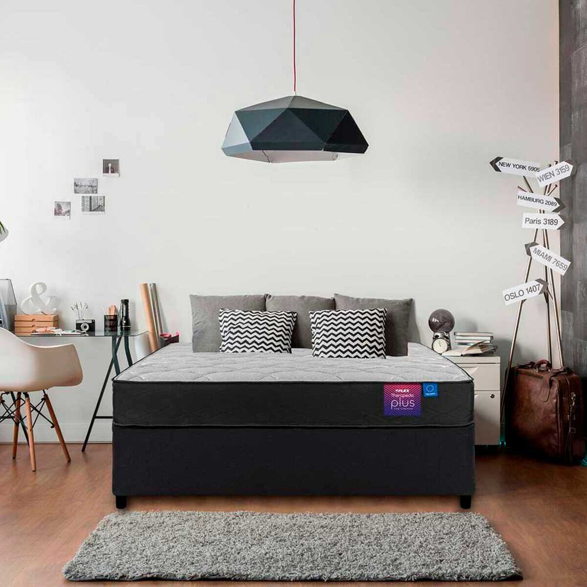 Cama Americana Flex Base Dividida 2 Plazas Therapedic Plus