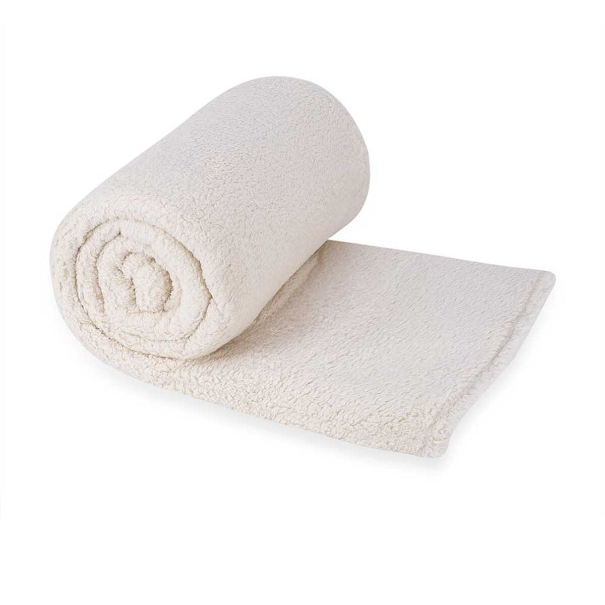 Frazada Sherpa Casanova 2 Plazas Liso Crudo