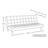 Futón Latam Home Turin Lino 3 Cuerpos Beige