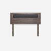 Cama Europea Rosen Base Dividida 2 Plazas New Ergo T + Respaldo Ferrera Gris