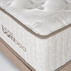 Cama Europea Celta Naturals Bamboo 2 Plazas + Respaldo Liso Arena + Veladores Concept