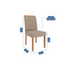 Juego de Comedor Daniels Estela 4 Sillas Caf&eacute;