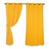 Set Cortinas Jacquard-Argolla Nogal Amarillo 140X220+5 Cm