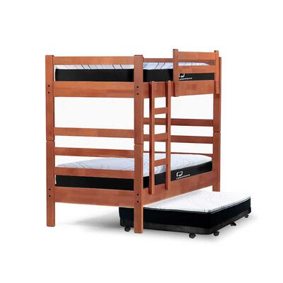 Camarote Triple Latam Home 1 Plaza Zen + Colchón Top Foam Negro