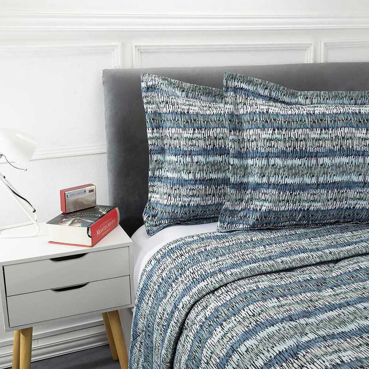 Plum&oacute;n Estampado Casanova 1,5 Plazas Stripes