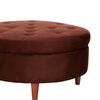 Pouf Latam Home Paris Tela Velvet Chocolate