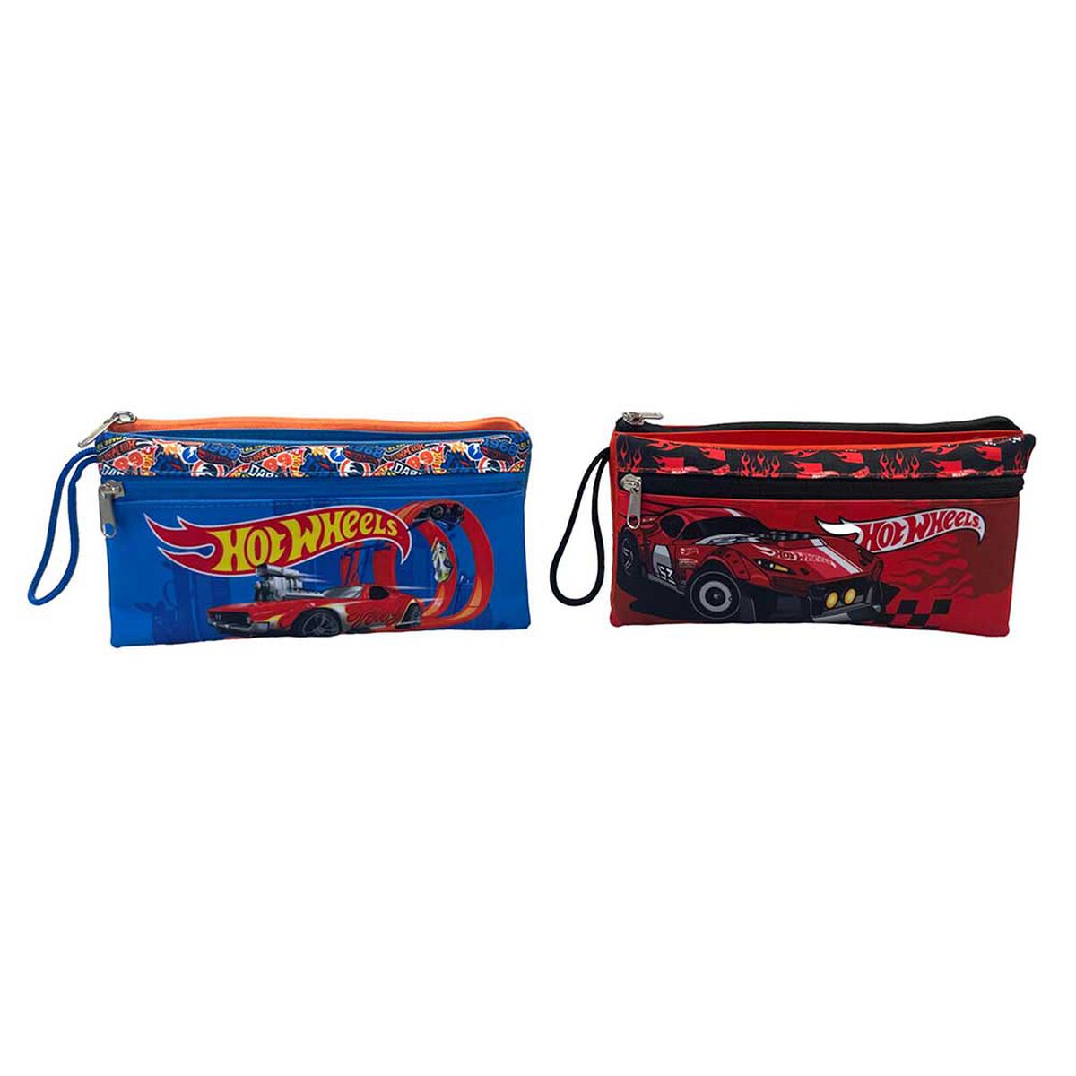 Estuche Doble Cierre Hot Wheels 2 Dise&ntilde;os Surtido