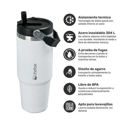 Imagen 2 del producto Botella Térmica Insulada Travel Mug 900ml White Lhotse