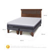 Cama Europea CIC Base Dividida 2 Plazas Ortopedic Advance + Respaldo Dublin Caramelo