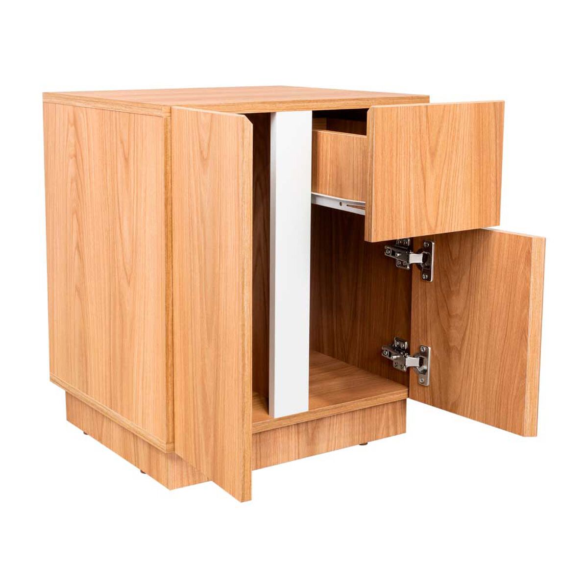 Velador Tuhome Carmi 1 Caj&oacute;n Fresno Blanco