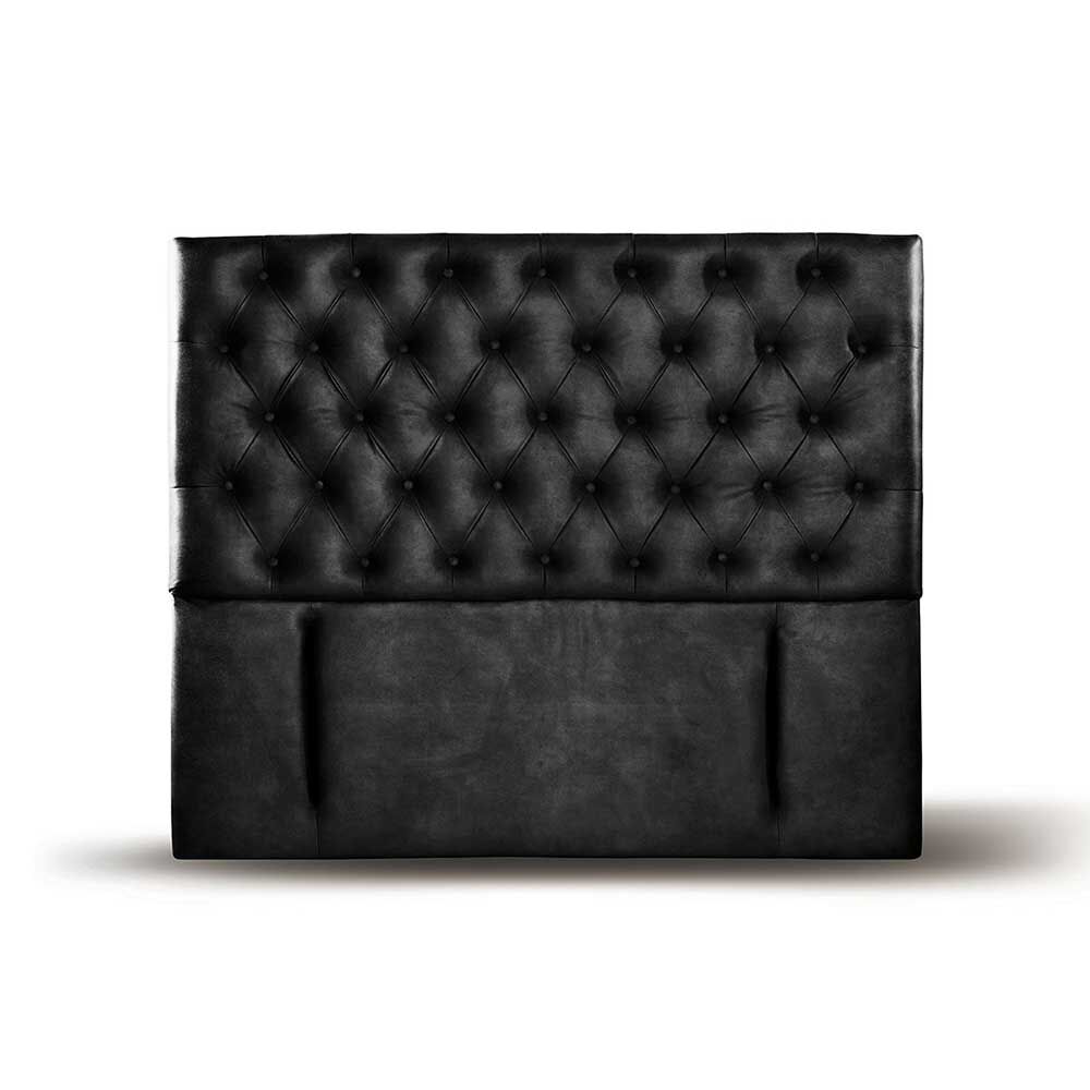 Respaldo Latam Home King Florencia Cuero Negro
