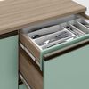 Mueble Base de Cocina Home Mobili Etni 120 2 Cajones Café Menta