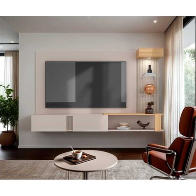 Panel TV Tuhome Isolde Hasta 70" 2 Puertas Capri Fresno