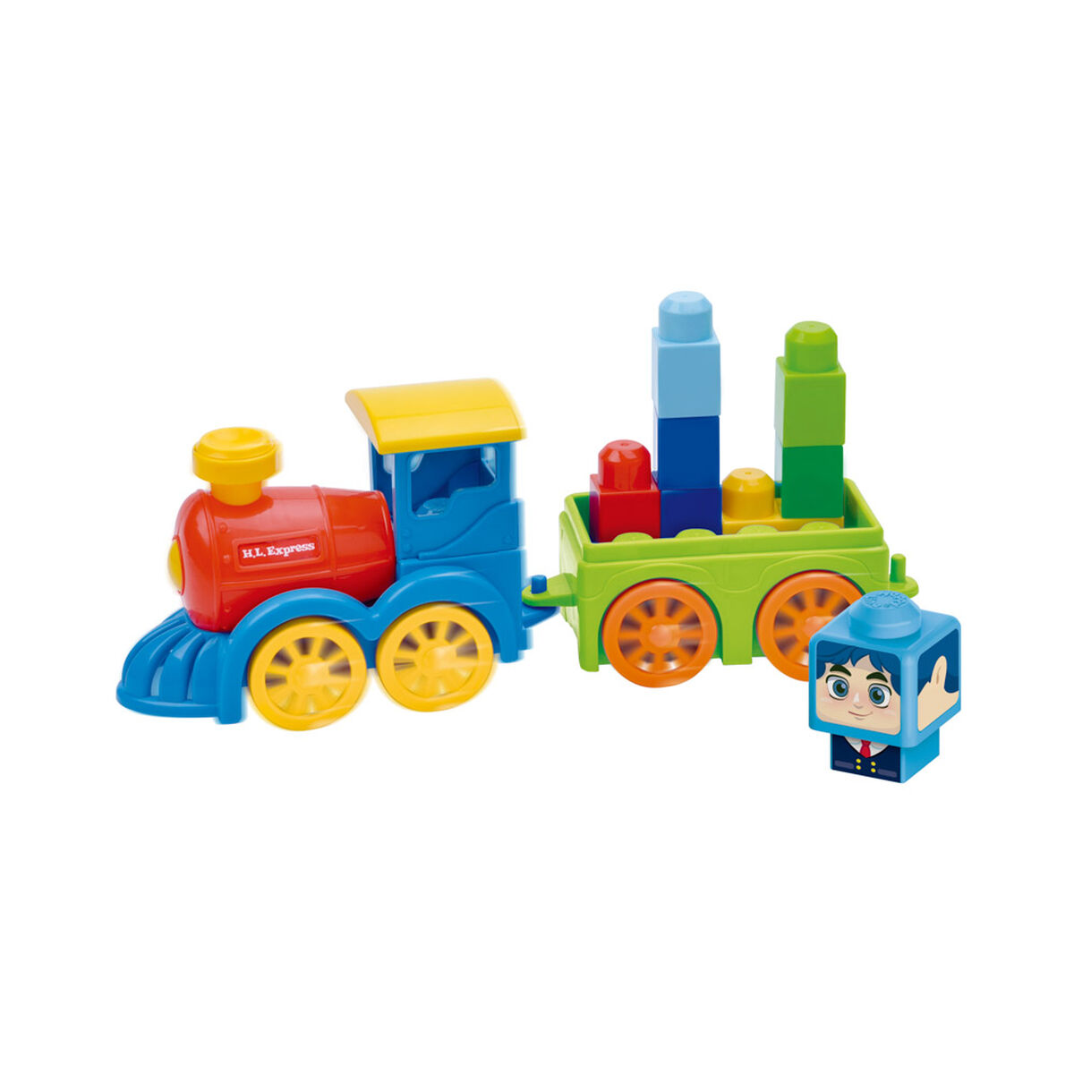 Bloques Maxi Tren con Figura 19 Piezas Build Me Up