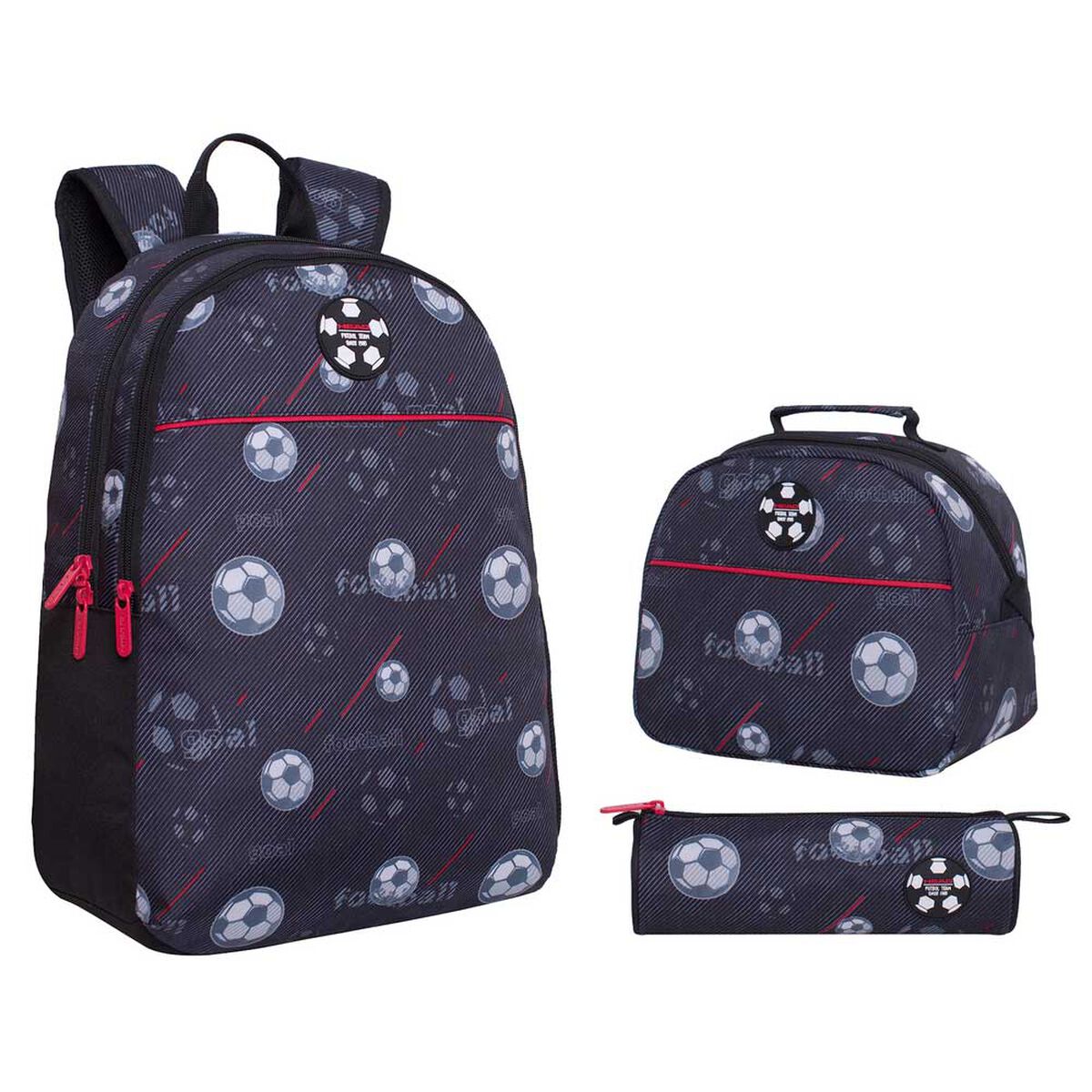 Pack Mochila Espalda Cool Futbol Negro Head