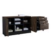 Combo Archivador 3 Cajones + Gabinete 2 Puertas TuHome Home Office Negro Soft-Co&ntilde;ac