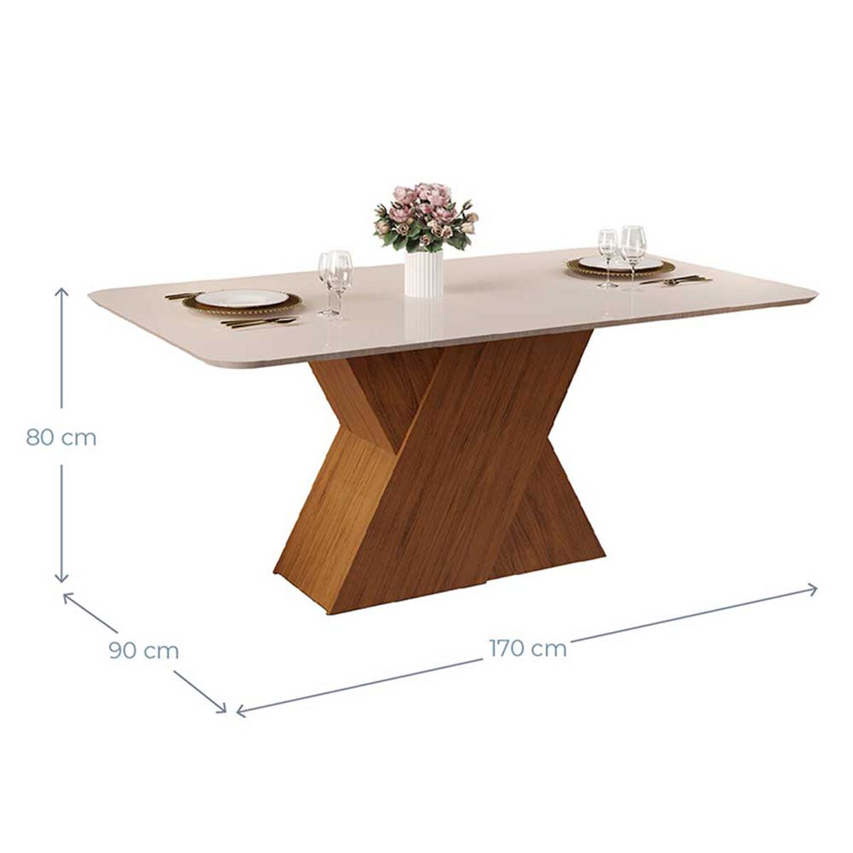 Juego de Comedor Vekkahome Rubi Lia 6 Sillas Café