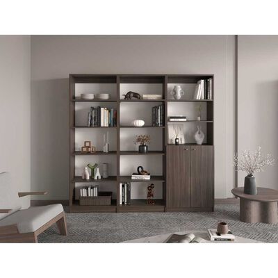 TUHOME Set 3 Estantes Tuhome Home E 2 Puertas Milan