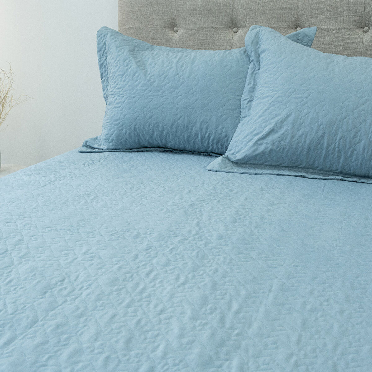 Quilt Doral 3 Plazas Lumi Velvety Azul