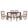 Juego de Comedor Vekkahome Munich 6 Sillas Café