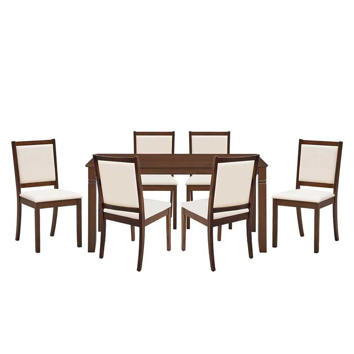 Juego de Comedor Vekkahome Munich 6 Sillas Café