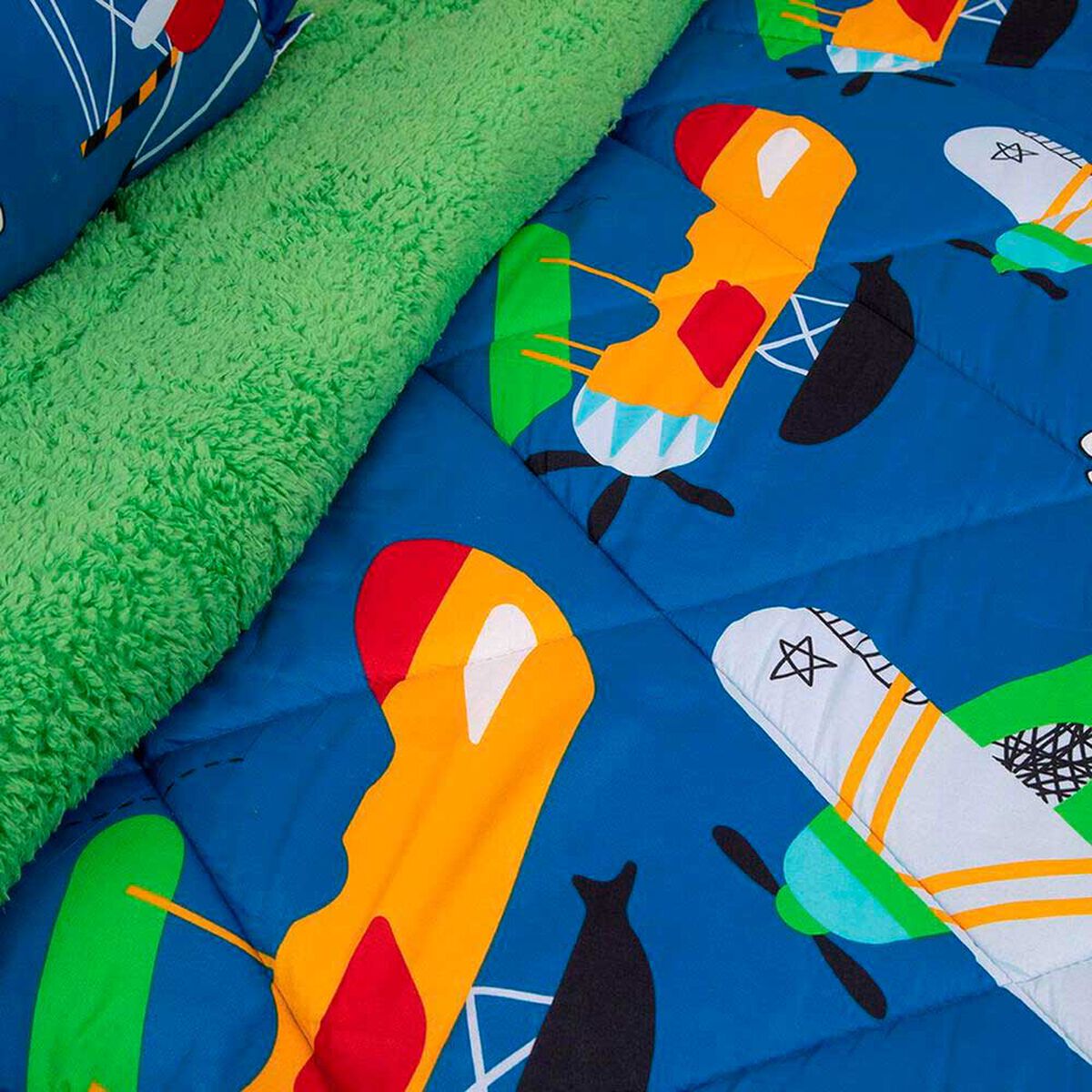 Plum&oacute;n Doral 1,5 Plazas Kids Aviones