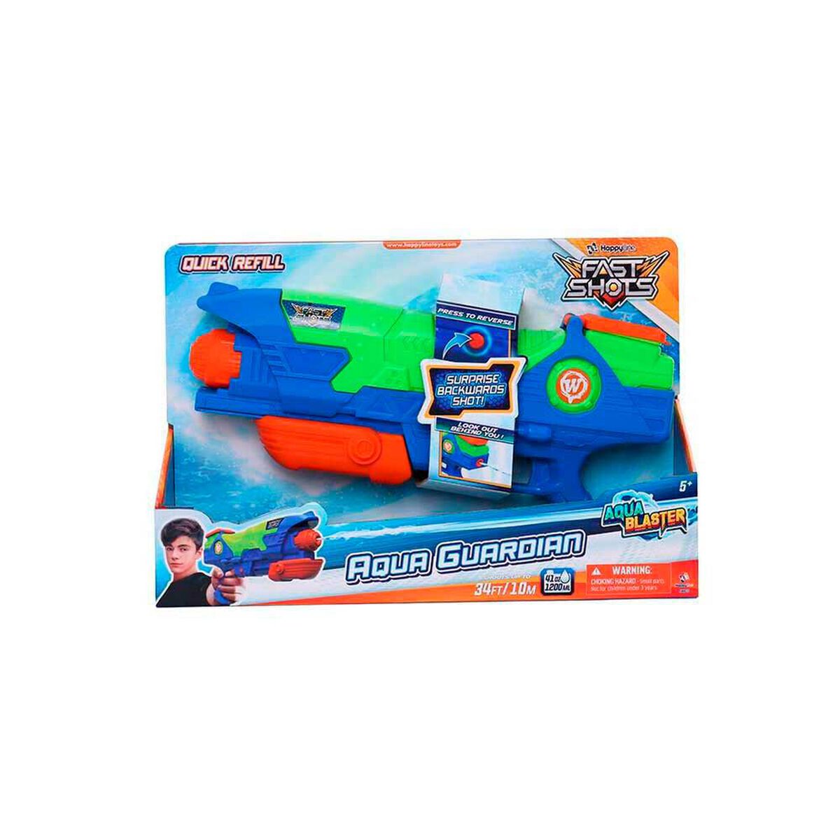 Lanzador De Agua Lanza Hasta 10M (34Ft), Tanque 1200Ml (41Oz)