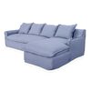 Sofá Seccional Derecho Innovamuebles Fontana Lino 4 Cuerpos Azul Piedra