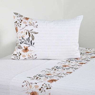Juego de Sábanas Estampado Elements & Co 200 Hilos 1,5 Plazas Autumn