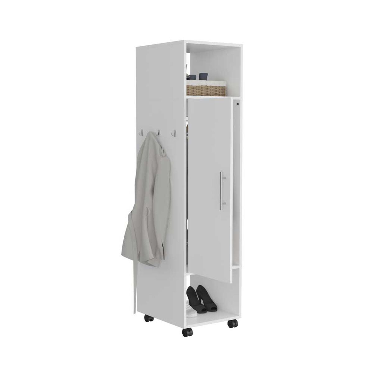 Clóset TuHome Custer con Espejo 1 Puerta Blanco