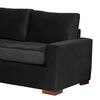 Sofá Seccional Izquierdo Latam Home Livorno 3 Cuerpos Negro