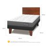 Cama Europea CIC 1,5 Plazas Anatomic + Respaldo New Villarica