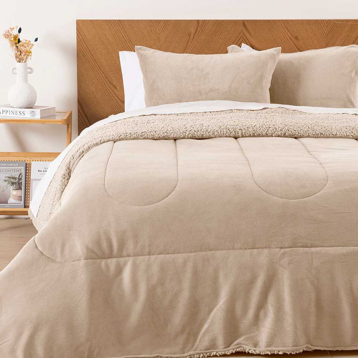 Plum&oacute;n Mashini Coral Sherpa 2 Plazas Beige