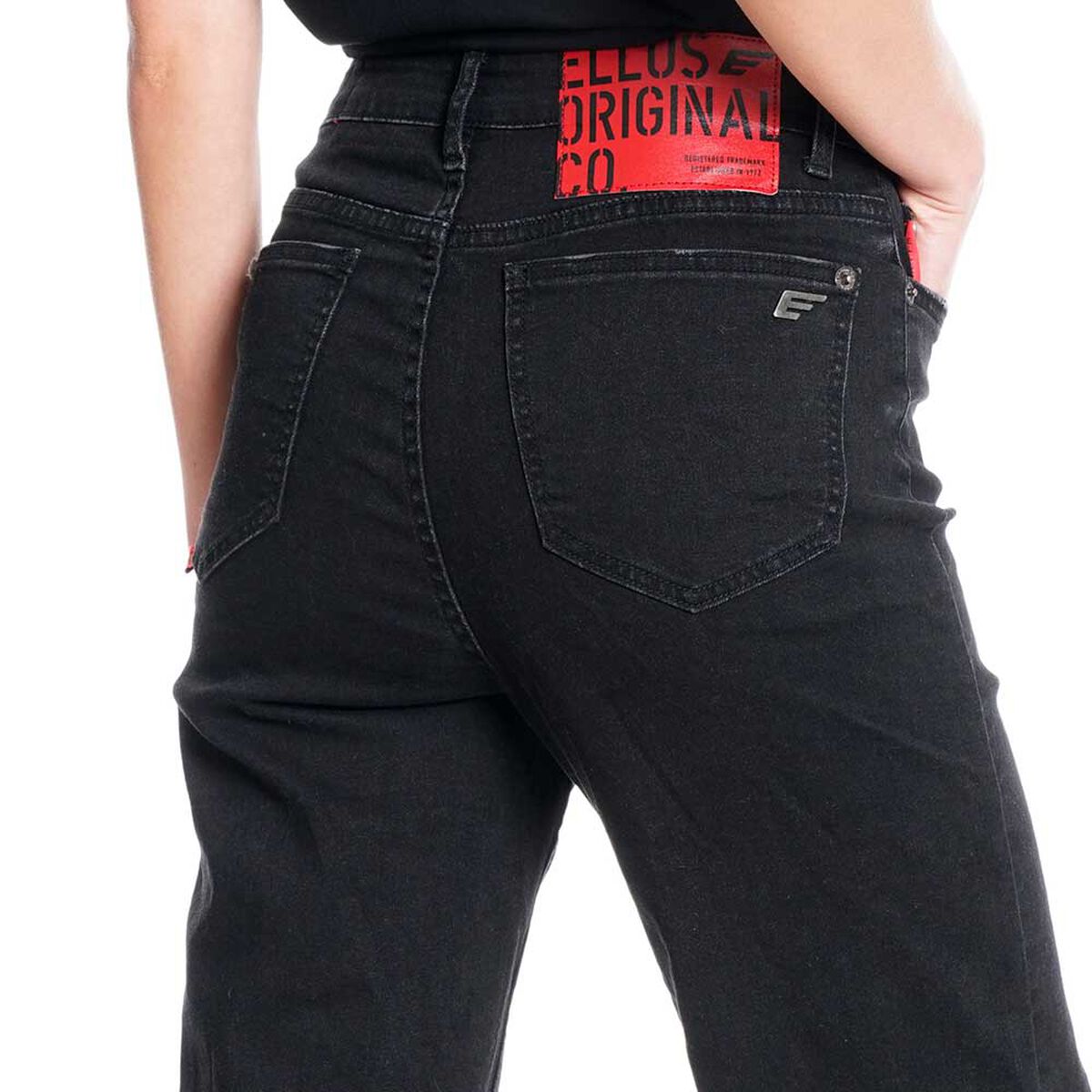 Jeans Tiro Ultra Alto Rotura Mujer Ellus