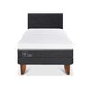 Cama Europea CIC 1,5 Plazas Ortopedic Advance + Respaldo Villarrica Negro