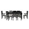 Juego de Comedor Casanova New Barcelona 6 Sillas + 2 Sitiales Negro Beige