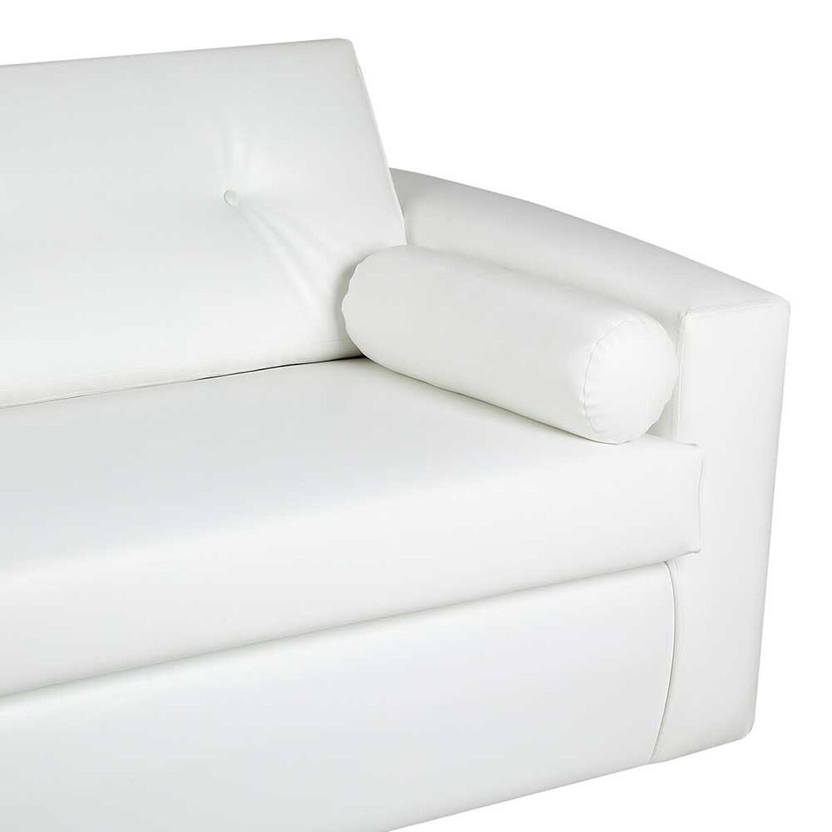 Juego de Living Bodevir Vivo PU 30 Sof&aacute; 3 Cuerpos + Dos Pouf 1 Cuerpo Blanco&nbsp;