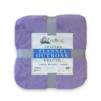Frazada Poliéster Doral 2 Plazas Deluxe Lila
