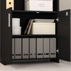 Librero  Home Mobili Hilton 2 Puertas Negro