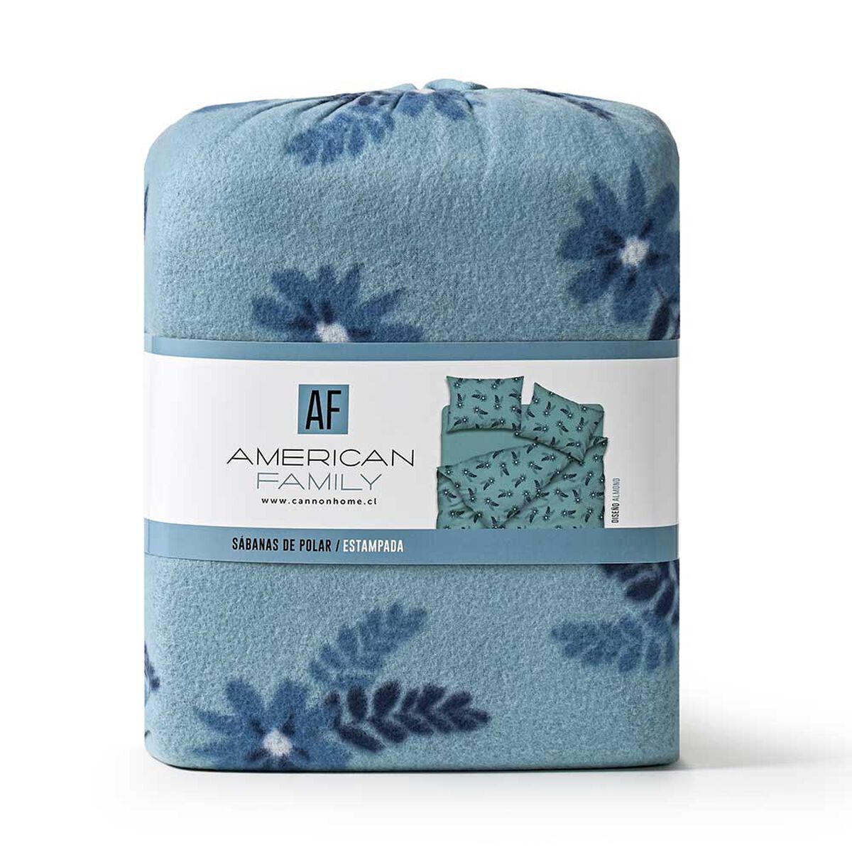 Juego de Sábanas Polar Estampado American Family King Almond